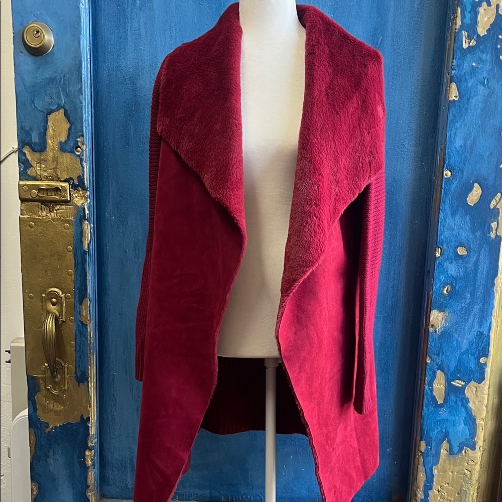 Deep Red Teddy Jacket